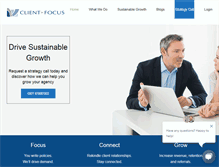 Tablet Screenshot of clientfocuscorp.com
